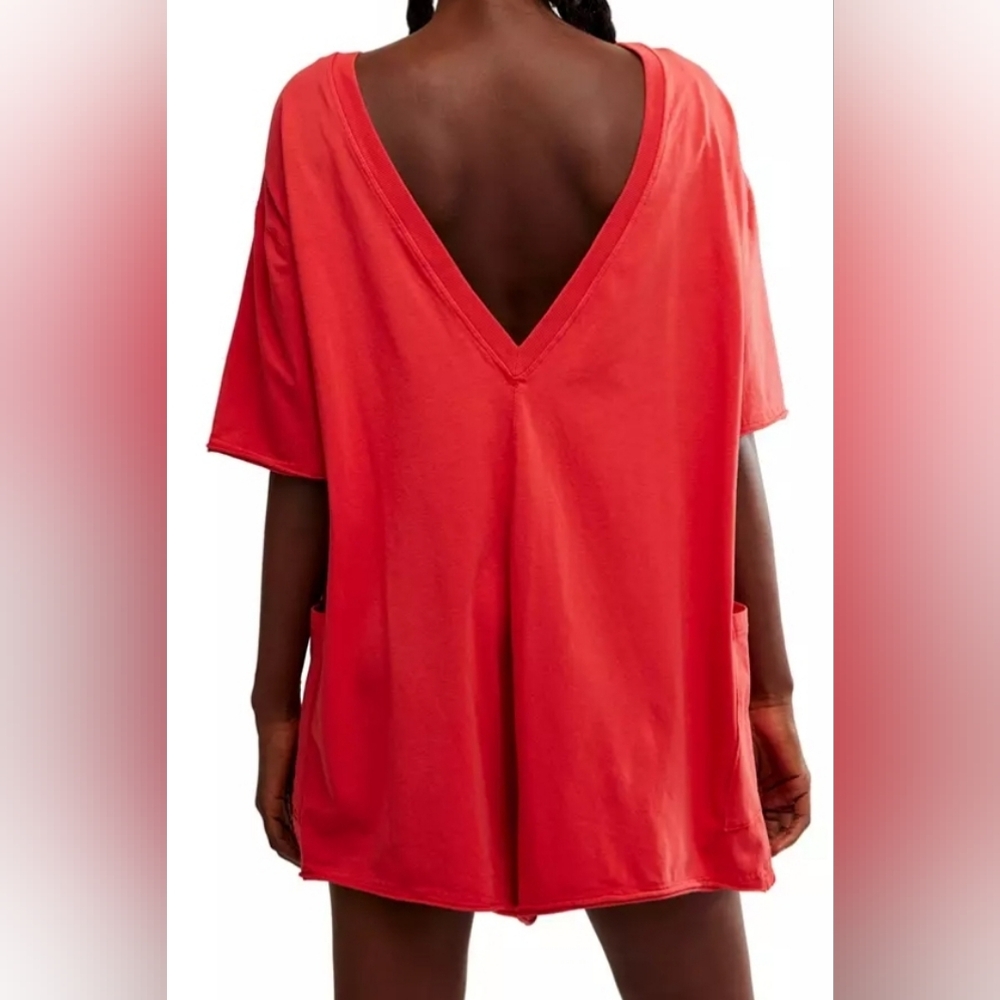 Free People Hot Shot Tee Romper - Picture 3 of 8